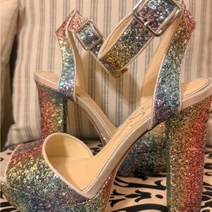 Jessica Simpson Sparkling Multicolor Heels
